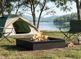 Fire Pit Ring Black 100 x 100 x 25 cm Steel 8012624