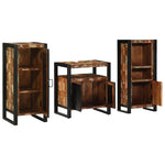 Bathroom Furniture Set 3 pcs Multicolour Solid Reclaimed Wood 3305621