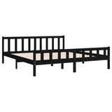 Bed Frame without Mattress Black Solid Wood 200x200 cm 810703