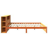Bed Frame with Storage Headboard with Headboard 2 pcs Wax Brown 3422736