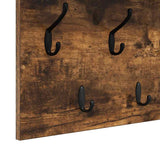 Wall-Mounted Coat Rack with Shelf Smoked Oak 100 x 40 x 12 cm 874447