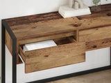 End Table with Drawer Old Wood 100 x 36 x 75 cm Engineered Wood 886700