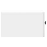 Wall-Mounted Bedside Cabinet with Drawer 2 pcs High Gloss White 897924