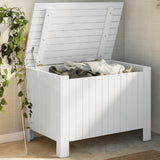 Storage Box with Lid RANA White 80x49x54 cm Solid Wood Pine 4002330