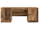 Desk with Shelf Old Wood 142.5 x 50 x 75 cm Engineered Wood 3414646