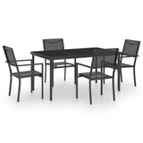 Outdoor Dining Set Black and Anthracite 3073516