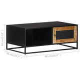 Coffee Table 90x50x35 cm Rough Mango Wood 323149