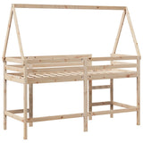 Loft Bed with Ladder and Roof without Mattress 90x190 cm Single 3282114