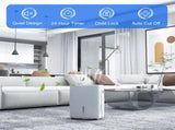 30L/Day Dehumidifier with Auto-Clean Filter, Continuous Drainage, 4L Water Tank, 24H Timer, Digital T3398P342456