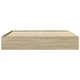 Bed Frame Sonoma oak Engineered wood 200x200cm Bed Frame 3295627