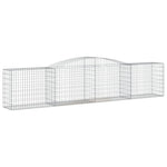 Arched Gabion Basket 400x50x80/100 cm Galvanised Iron 153534