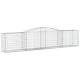 Arched Gabion Baskets 6 pcs 400x50x80/100 cm Galvanised Iron 3146987