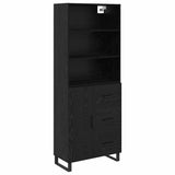 Highboard with Drawer 2 pcs Black Oak Engineered Wood 3416213