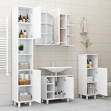 802606 Bathroom Mirror Cabinet White 80x20,5x64 cm Engineered Wood