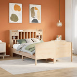 Bookcase Bed without Mattress 150x200 cm King Size Solid Wood Pine 3323140