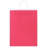 Paper Bags 250 pcs with Handles Pink 32x12x42 cm 4101676