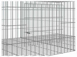 3-Panel Rabbit Cage 163x79x54 cm Galvanised Iron 171569