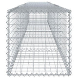 Gabion Basket with Cover 500x50x50 cm Galvanised Iron 3295136