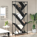Bookcase Black 79x30x180 cm Engineered Wood and Metal 845431