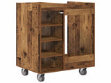 Golf Cabinet with Wheel Plain Old Wood 65 x 45 x 98 cm 899453