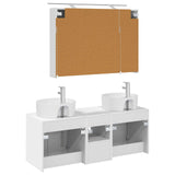 Bathroom Cabinet Set 4 pcs White Engineered Wood 3406455