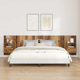 Headboard with Cabinet 3 pcs Old Wood Engineered Wood 3415614