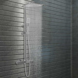 Dual Head Shower Set with Thermostat Stainless Steel 145053