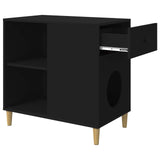 Cat House Black 72 x 42.5 x 70 cm Engineered Wood 8000681
