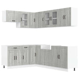 11 Piece Kitchen Cabinet Set Kalmar Grey Sonoma Engineered Wood 3314887
