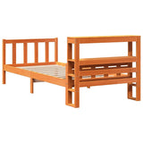 Bed Frame with Headboard without Mattress Wax Brown 75x190 cm Small Single 3305914