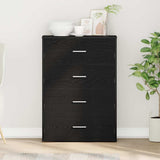 Sideboard with Drawer Black Oak 60 x 31 x 84 cm Engineered Wood 871674