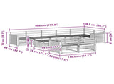 Outdoor Sofa Set 9 pcs Natural Solid Acacia Wood 3373694