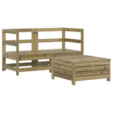 3 Piece Garden Sofa Set Impregnated Wood Pine 3250755