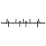Sliding Door Hardware Kit 200 cm Steel Black 3295722