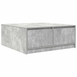 Coffee Table with Drawers Concrete Grey 100x100x40 cm 3328402
