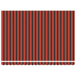 Retractable Awning Manual Orange and Brown 450x300 cm Fabric 3330891