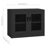 Office Cabinet Anthracite 90x40x70 cm Steel 335929