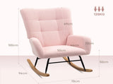 Teddy Fleece Rocking Chair - Pink T3398P342216