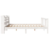 Bed Frame with Headboard without Mattress White 200x200 cm 3306719