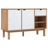 Sideboard OTTA Brown and White 114x43x73.5 cm Solid Wood Pine 351302