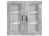 Wall Glass Cabinet PORTO Concrete Grey 60 x 31 x 80 cm 885438