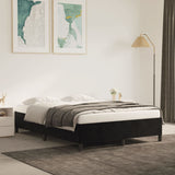 Bed Frame without Mattress Black 135x190 cm Double Double Velvet 349883
