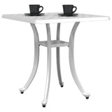 Garden Table White 53x53x53 cm Cast Aluminium 4002821