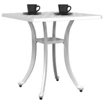 ZNTS Garden Table White 53x53x53 cm Cast Aluminium 4002821