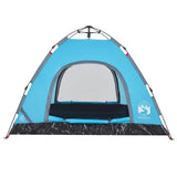 Camping Tent 3-Person Blue Quick Release 4004166