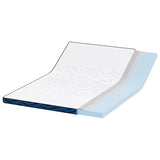 Mattress Topper White 140 x 190 x 8 cm Jaquard Fabric 4106270