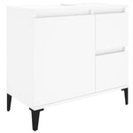 ZNTS 3 Piece Bathroom Cabinet Set White Engineered Wood 3185543