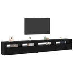 TV Cabinet Set 3 pcs Black oak 270 x 35 x 40 cm Engineered wood 3332509