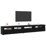 TV Cabinet Set 3 pcs Black oak 270 x 35 x 40 cm Engineered wood 3332509