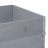 ZNTS Garden Planter Grey 120x80 cm Solid Wood Pine 3295849